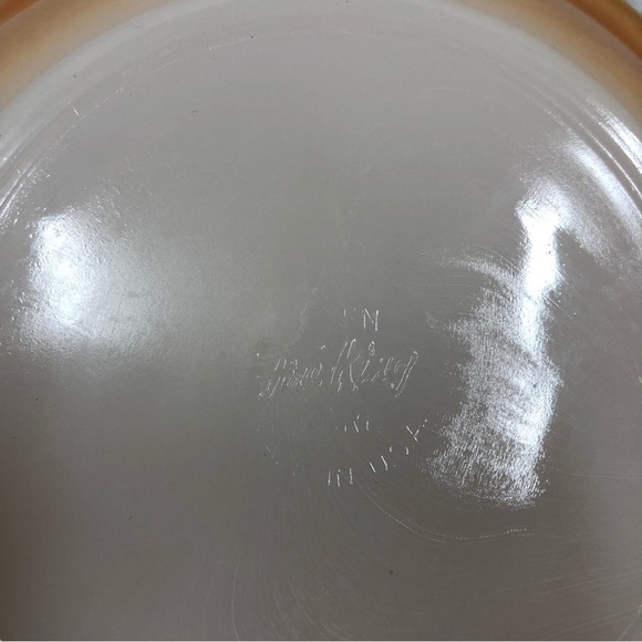 Fire King vintage peach iridescent cream sugar set FLAWED - Picture 5 of 16